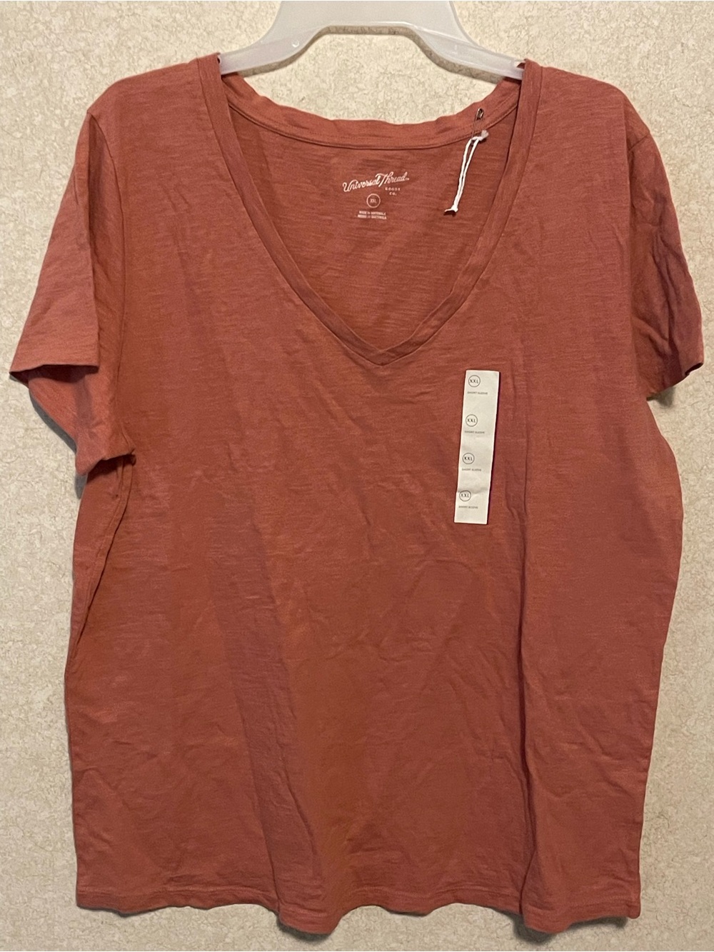 Universal Thread Women's Short-Sleeve V-Neck Tee in Rust